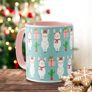 Mug Llamas de Noël d'hiver Vacances