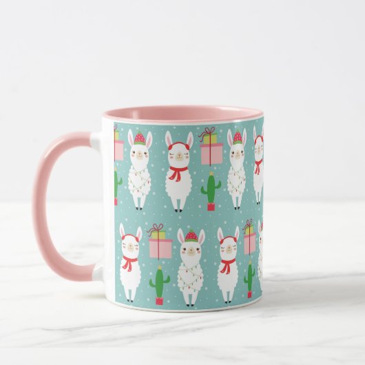 Mug Llamas de Noël d'hiver | Vacances (Gauche)