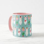 Mug Llamas de Noël d'hiver | Vacances (Devant gauche)