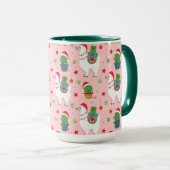 Mug Llamas et cactus Motif de Noël (Devant droit)