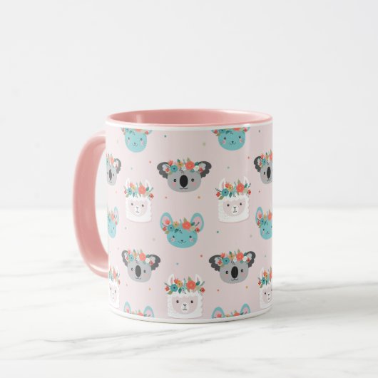 Mug Llamas, ours de koala et souris (Devant gauche)
