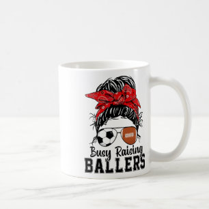 Mug Llers de levage occupé Messy Bun Soccer Sketll fem