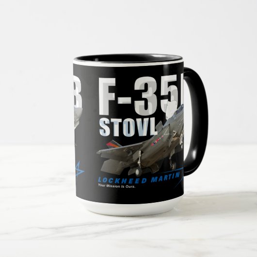 Mug Lockheed Martin F-35B Lightning II Stealth Fighter (Devant droit)