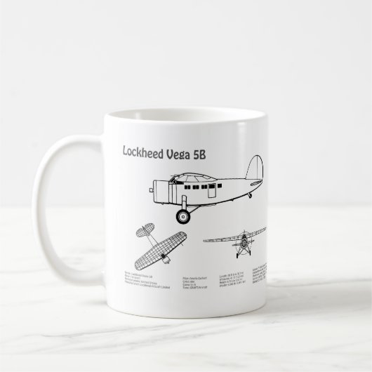 Mug Lockheed Vega 5B - Plans d'avion BD (Gauche)