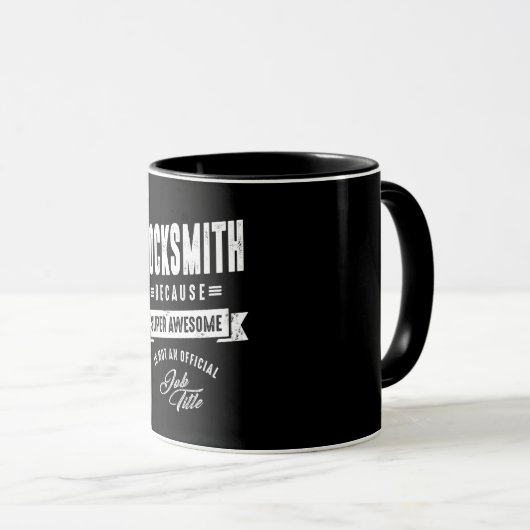 Mug Locksmith Travail Titre du travail Cadeau (Devant droit)