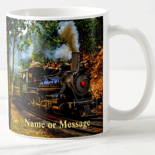 Mug Locomotive à vapeur en forêt Ajouter un nom