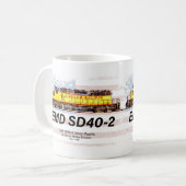 Mug Locomotive diesel EMD SD40-2. drapeau américain (Devant gauche)