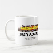 Mug Locomotive diesel EMD SD40-2. Union Pacifique (Gauche)