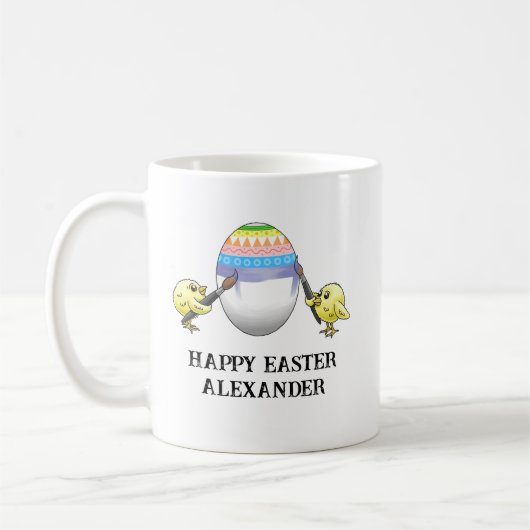 Mug L'œuf de Pâques est peint par les poules (Gauche)