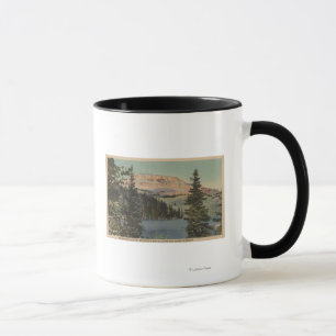 Mug Loge rouge, TA - vue de lac Beartooth et butte