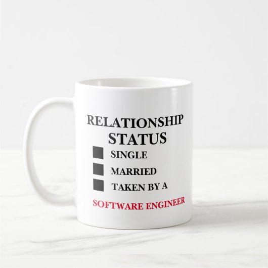 Mug Logiciel de statut de relation Ingénieur logiciel  (Gauche)