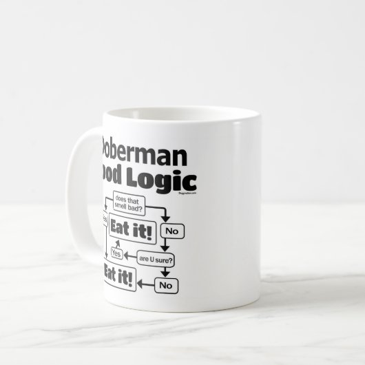 Mug Logique alimentaire Doberman (Devant gauche)
