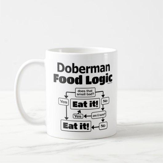 Mug Logique alimentaire Doberman (Gauche)