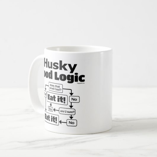 Mug Logique alimentaire Husky (Devant gauche)