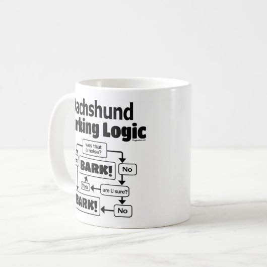 Mug Logique Dachshund Barking (Devant gauche)