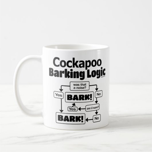 Mug Logique de l'aboiement du Cockapou (Gauche)