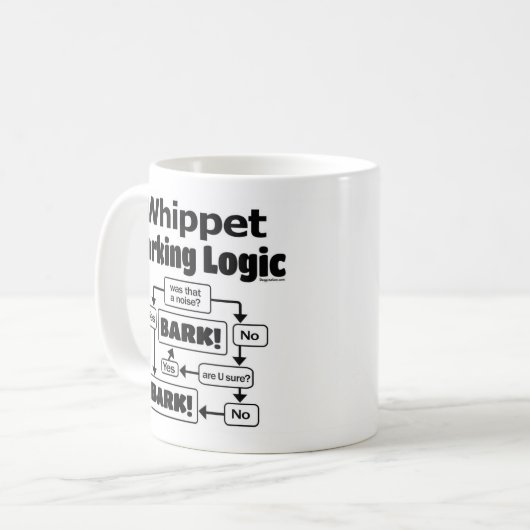 Mug Logique d'écorçage Whippet (Devant gauche)