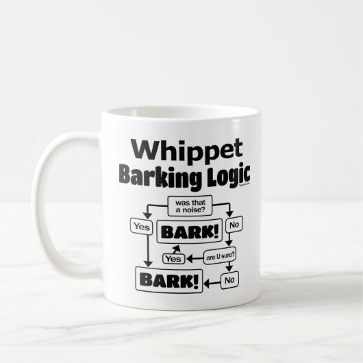 Mug Logique d'écorçage Whippet (Gauche)