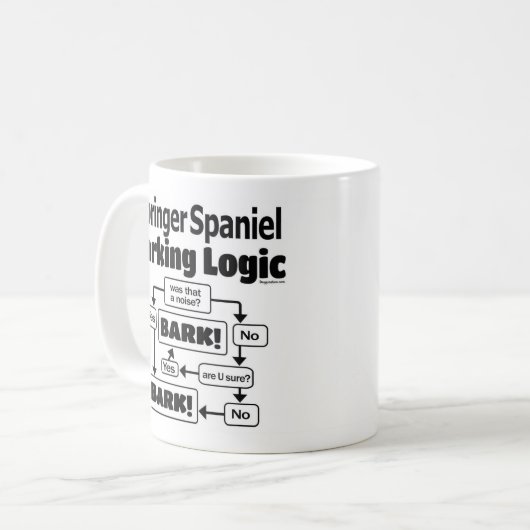 Mug Logique d'écorce Springer Spaniel (Devant gauche)