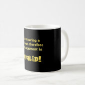 Mug Logique drôle de blouse de labo : le terminateur d (Devant droit)