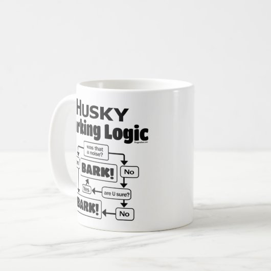 Mug Logique Husky Barking (Devant gauche)