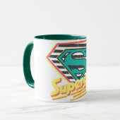 Mug Logo à rayures supergirl (Devant gauche)