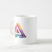 Mug Logo Abstrait coloré de Trigon Designs (Devant gauche)