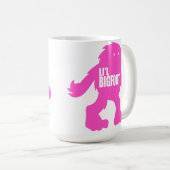 Mug Logo adorable de LI'L BIGFOOT - Sasquatch rose (Devant droit)