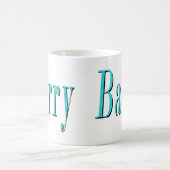 Mug Logo Aqua Blue Barry Name, (Centre)