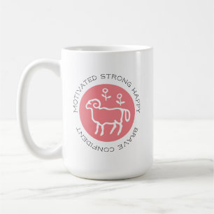 Mug Logo Aries Ram Zodiac Star Sign Astrologie