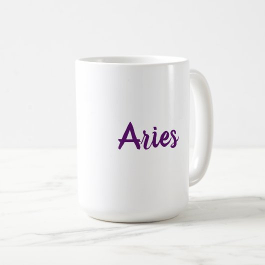 Mug Logo Aries Ram Zodiac Star Sign Astrologie Trait C (Devant droit)