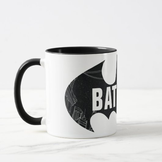 Mug Logo Bat Avec Gotham Etching (Gauche)