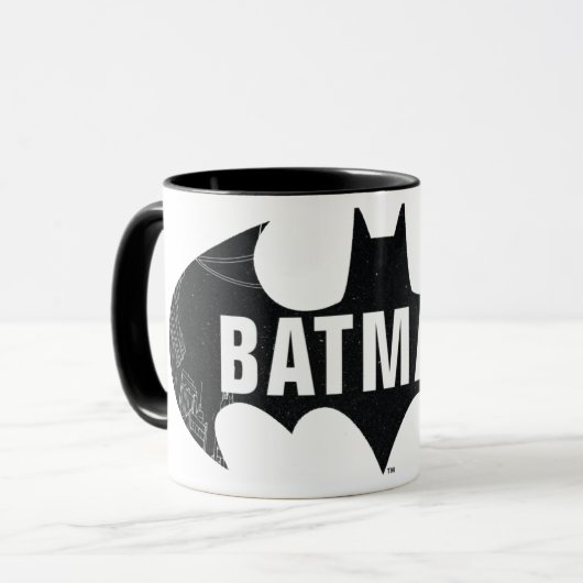 Mug Logo Bat Avec Gotham Etching (Devant gauche)