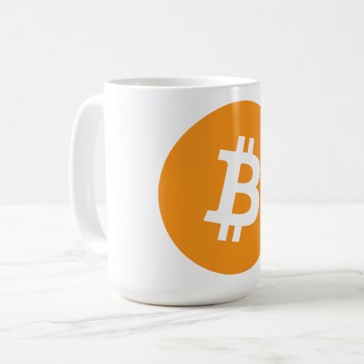 Mug Logo Bitcoin Cryptomonnaie (Devant gauche)