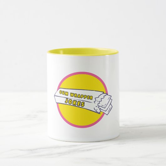 Mug Logo Blagues de Papier D'emballage de Chewing- (Centre)