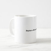 Mug Logo blanc noir d'entreprise rectangulaire (Devant gauche)