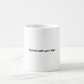 Mug Logo blanc noir d'entreprise rectangulaire (Centre)
