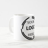 Mug Logo Business Moderne Conception Minimale (Devant gauche)
