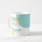 Mug Logo Cercles Turquoise Jaune Site Web (Devant gauche)