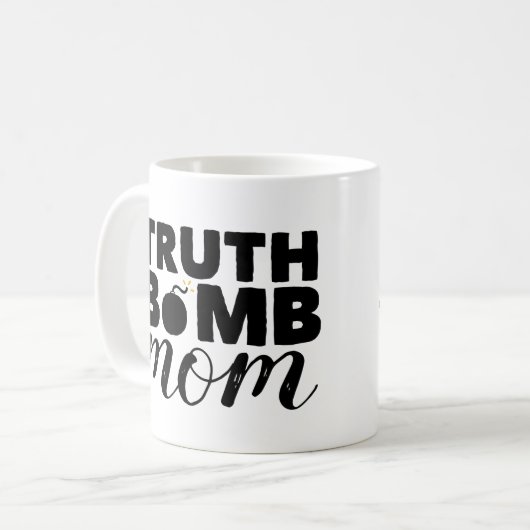 Mug Logo classique des textes de maman de bombe de (Devant gauche)