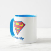Mug Logo classique Supergirl avec fond bleu (Devant gauche)