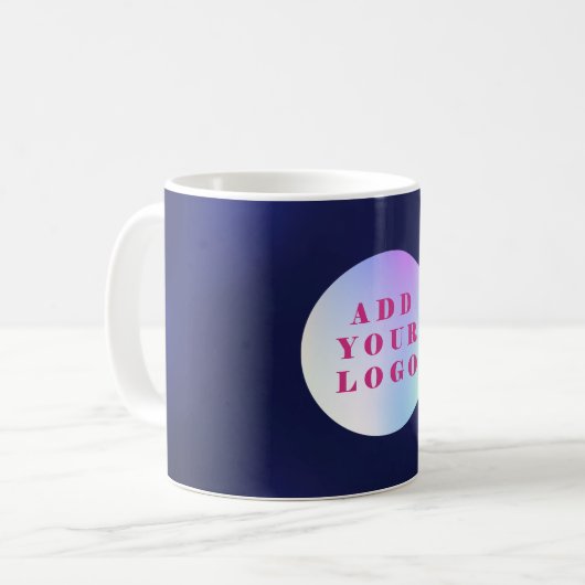 Mug logo commercial bleu marine (Devant gauche)