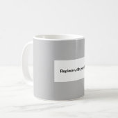 Mug Logo commercial gris rectangulaire (Devant gauche)