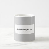 Mug Logo commercial gris rectangulaire (Centre)