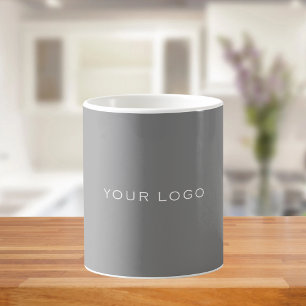 Mug Logo commercial gris rectangulaire
