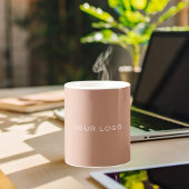 Mug Logo commercial marron Moca rectangulaire