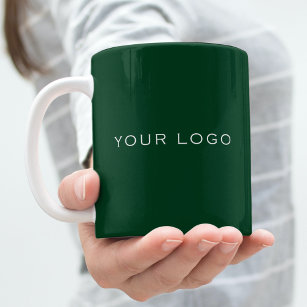 Mug logo commercial vert émeraude rectangulaire