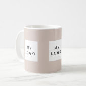 Mug Logo d'affaires beige royal (Devant gauche)