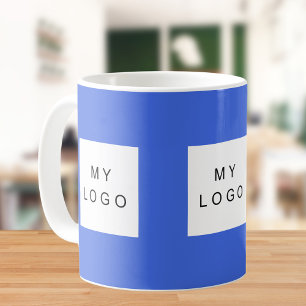 Mug Logo d'affaires bleu royal