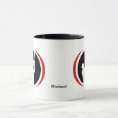 Mug Logo de base-ball noir rouge (Centre)